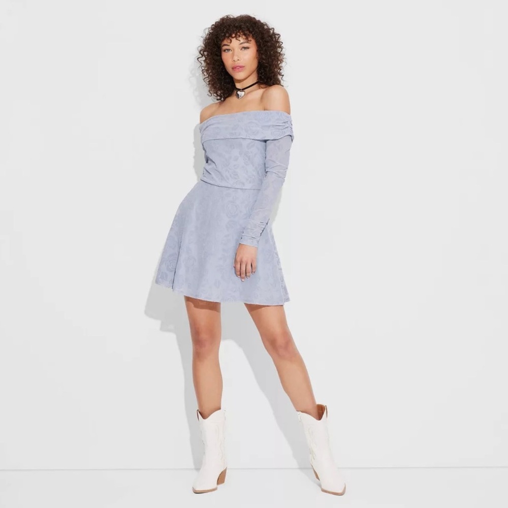Wild Fable Off-Shoulder Long Sleeve Sundress